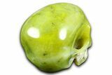 Realistic Green Jade (Nephrite) Skull #382181-3